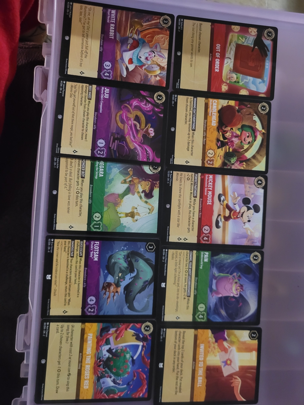 Disney Trading Cards - Purple, Gold, Green, Black, Red, Blue